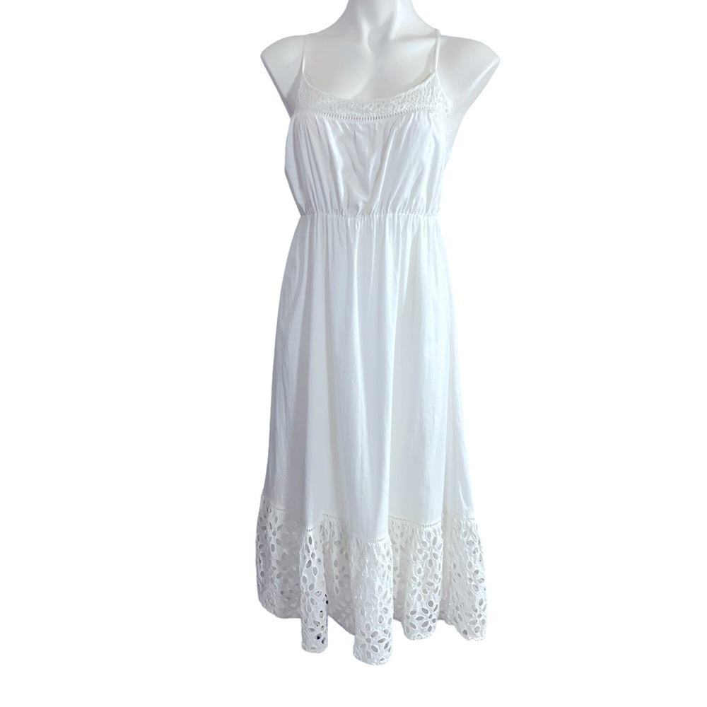 J CREW white / Ivory Eyelet Sun Dress